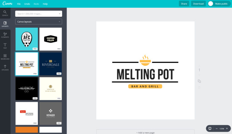 لوگو ساز رایگان Canva