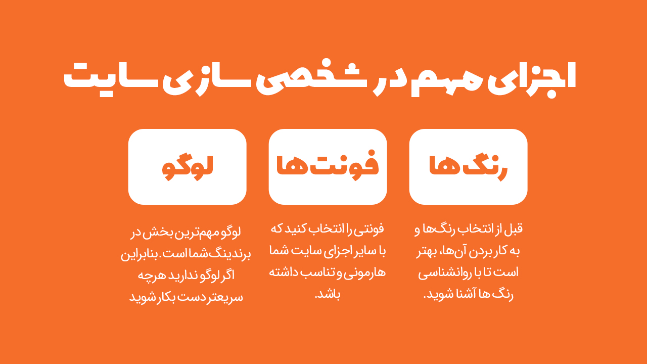 اجزای مهم در شخصی سازی سایت