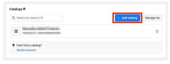 گزینه Add catalog