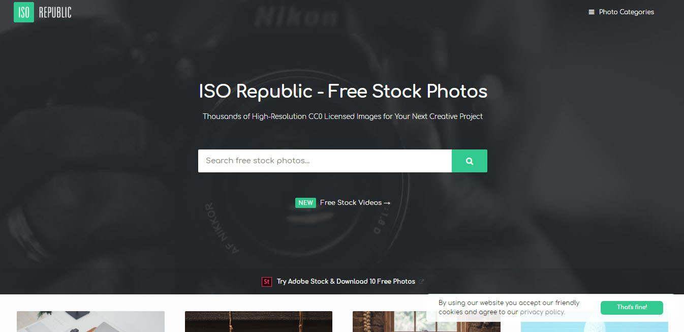 صفحه اصلی سایت Iso Republic